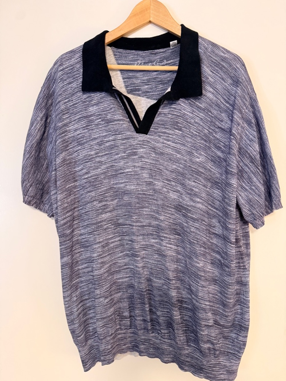 Men's Robert Graham Purple Heather Polo with Black Collar